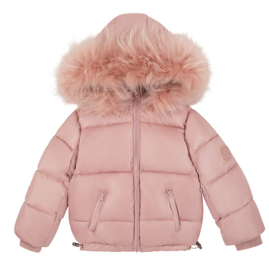 Ribbed Detail Jacket-Pink