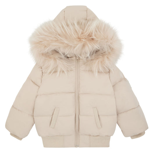 Textured 'B' Jacket-Oat