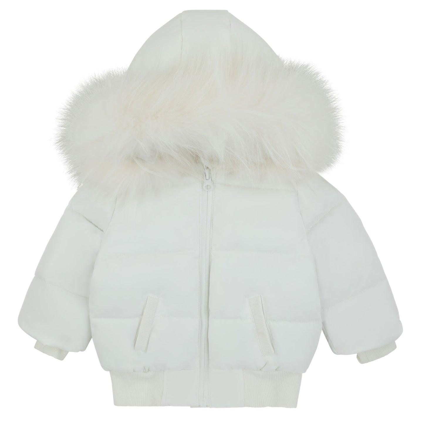 Textured 'B' Jacket-White
