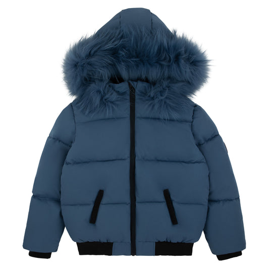 Textured 'B' Jacket-Navy