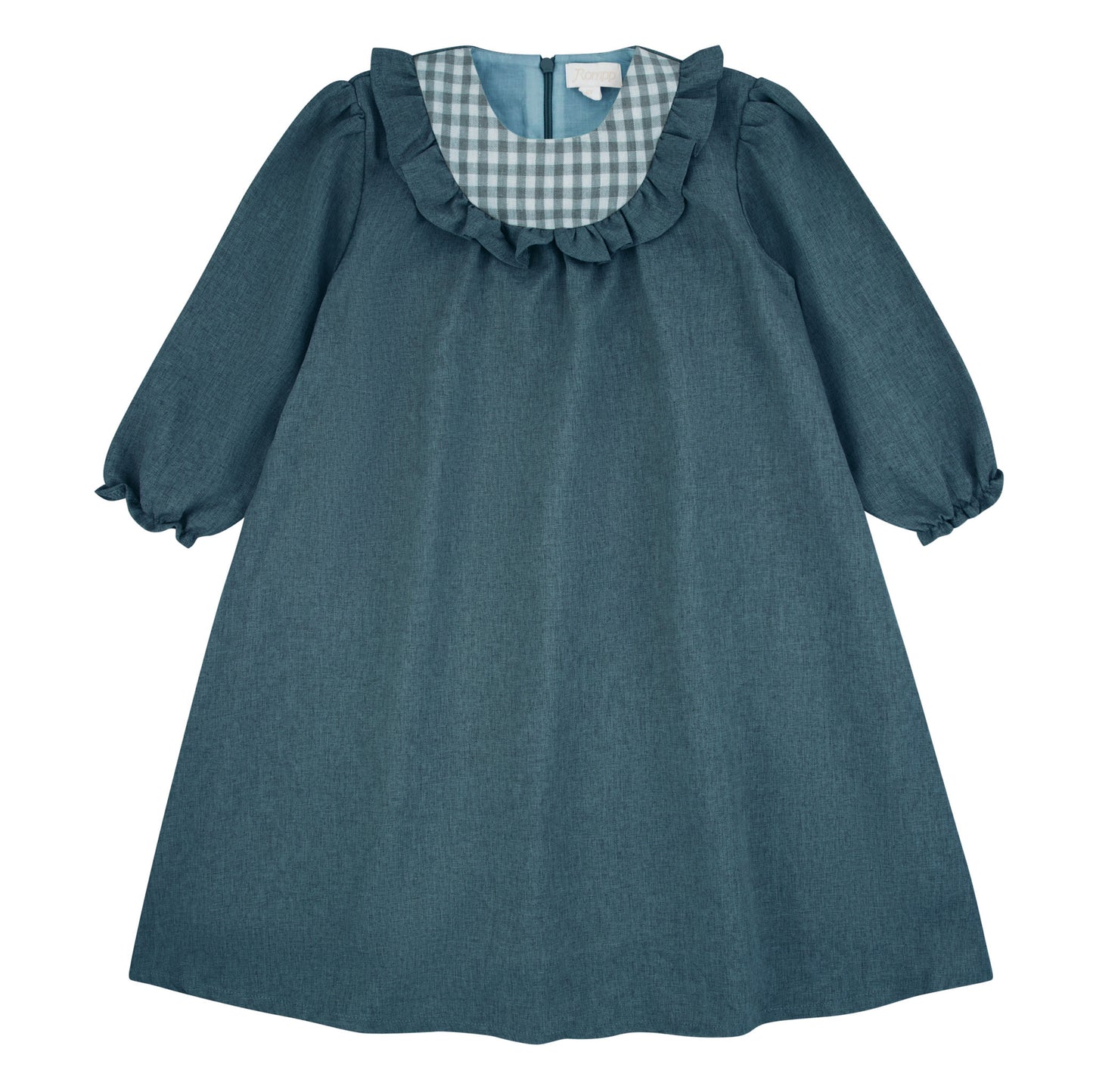 Gingham Teal Blue Dress