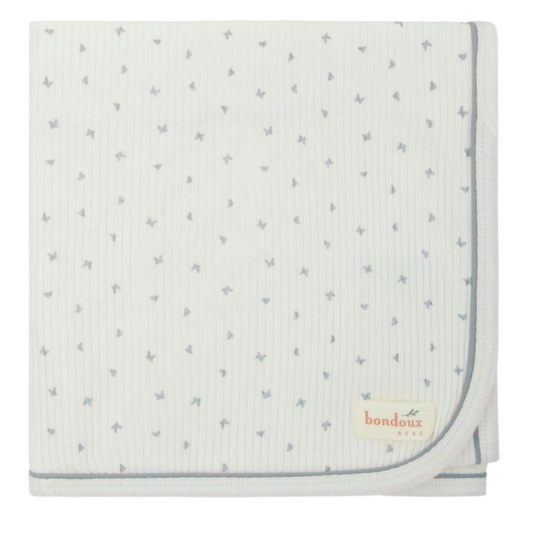 Blue Butterfly Print Boys Blanket