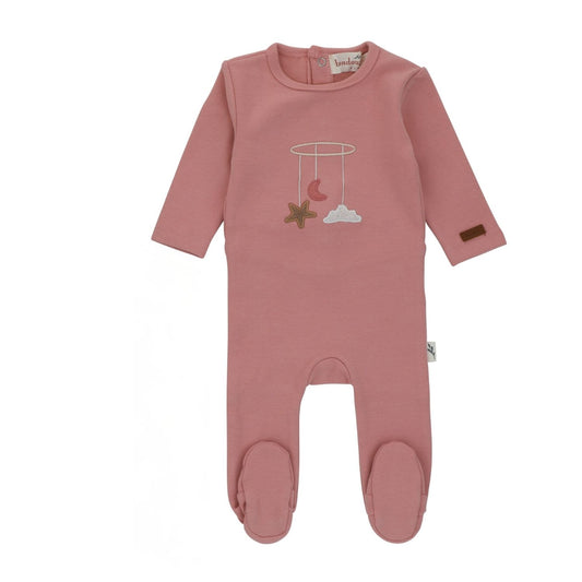 Mobile Applique Footie-Pink