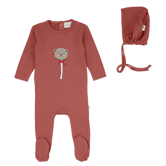 String Pop Footie-Coral