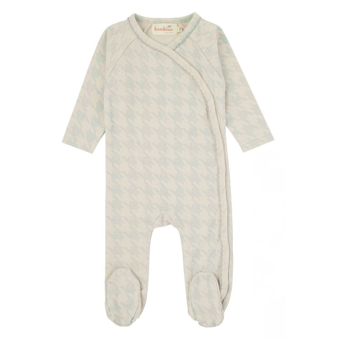 Houndstooth Blue Print Boys Footie