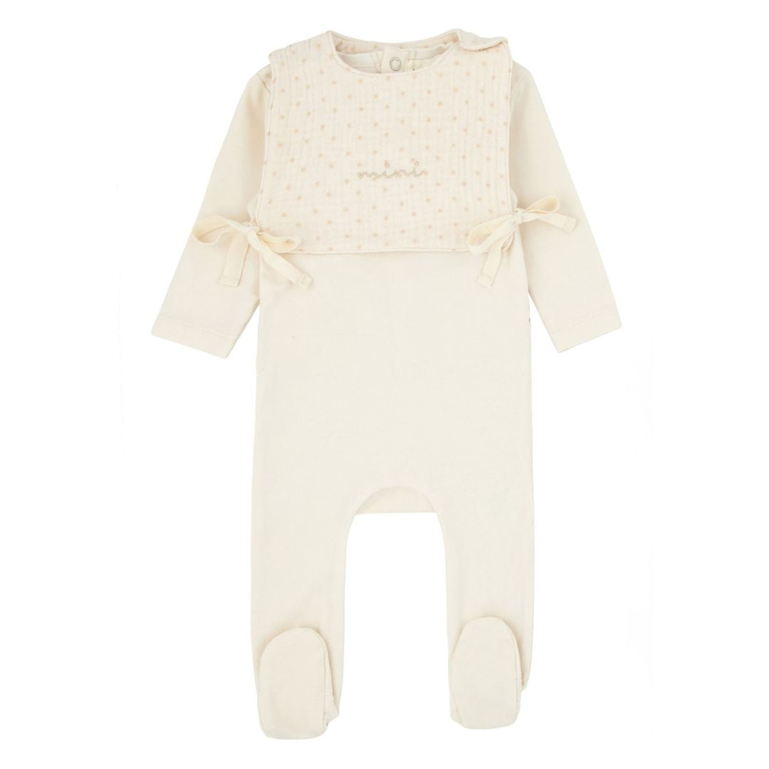 Boys Cream Bib Footie