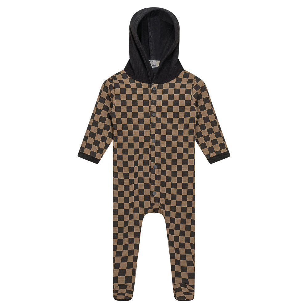 Checked Hoodie Footie