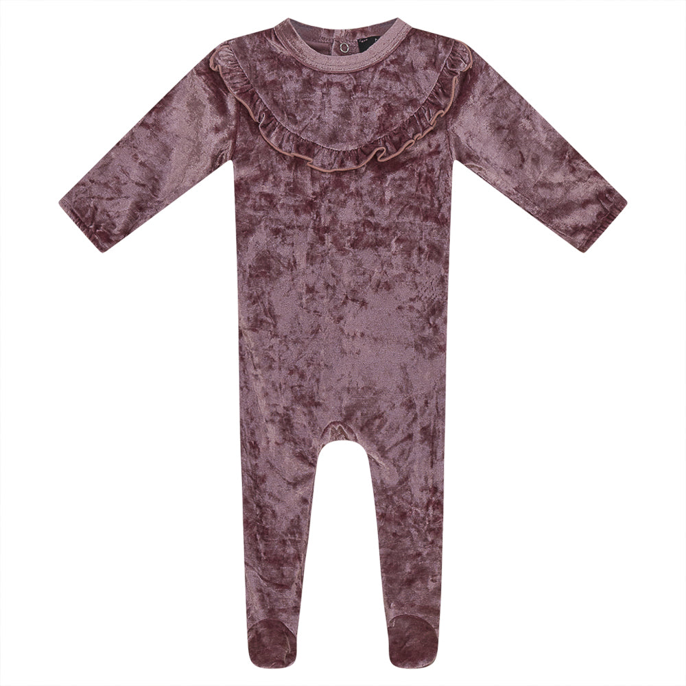 Crushed Velour Footie