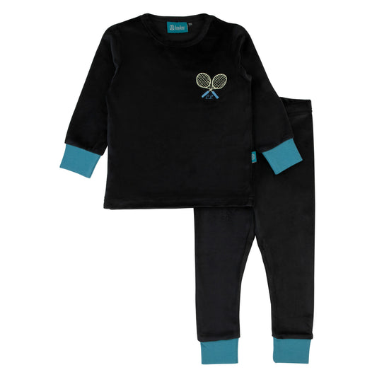 Tennis Racket 2 Piece-Black & Blue