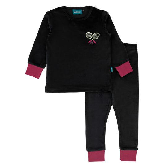 Tennis Racket 2 Piece-Black & Hot Pink