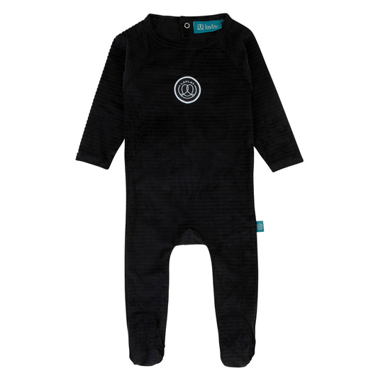 Dressy Logo Footie-Black