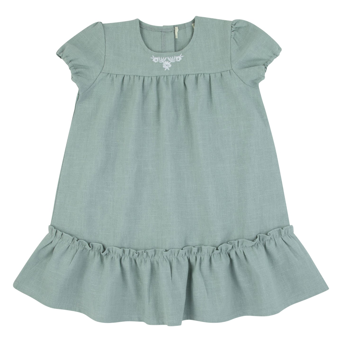 Textured Mint Green Short Sleeve Dress