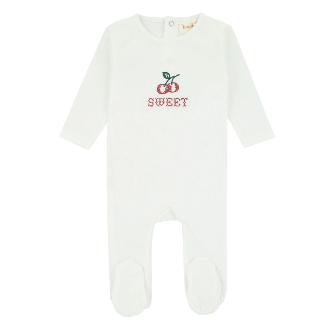 Cherry Girls White Footie