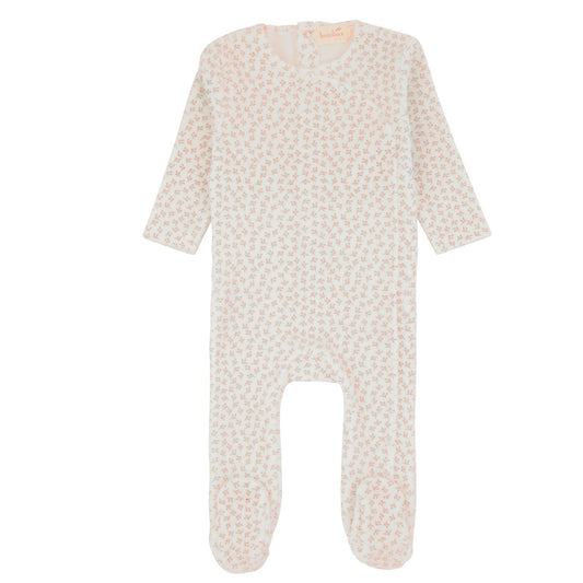 Leaf  Velour Footie-Mauve