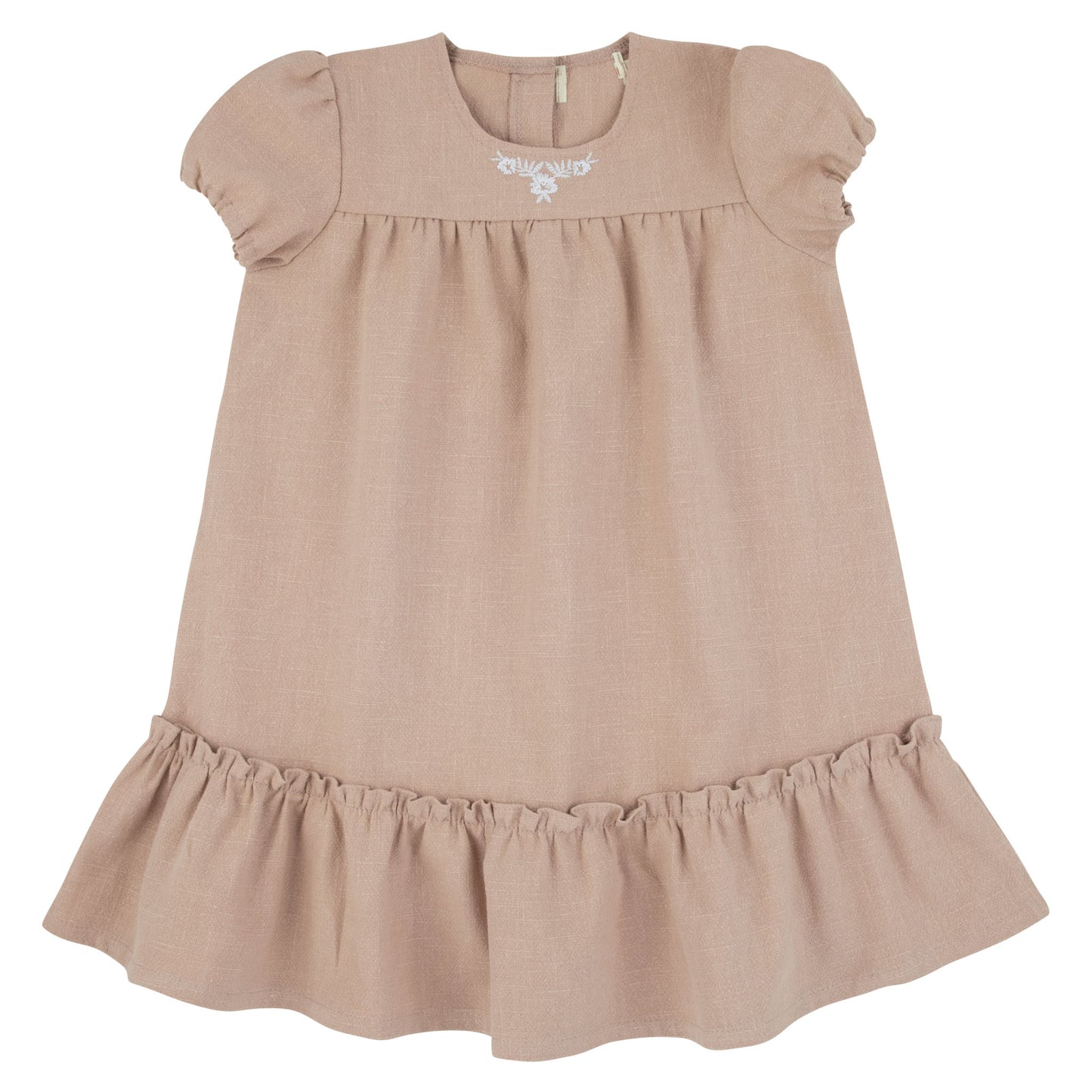 Textured Mauve Short Sleeve Dress