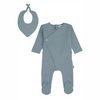 Pointelle Scalloped Footie-Blue