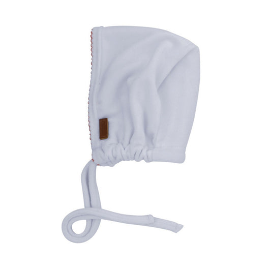 Stitched Velour Hat-White & Mauve