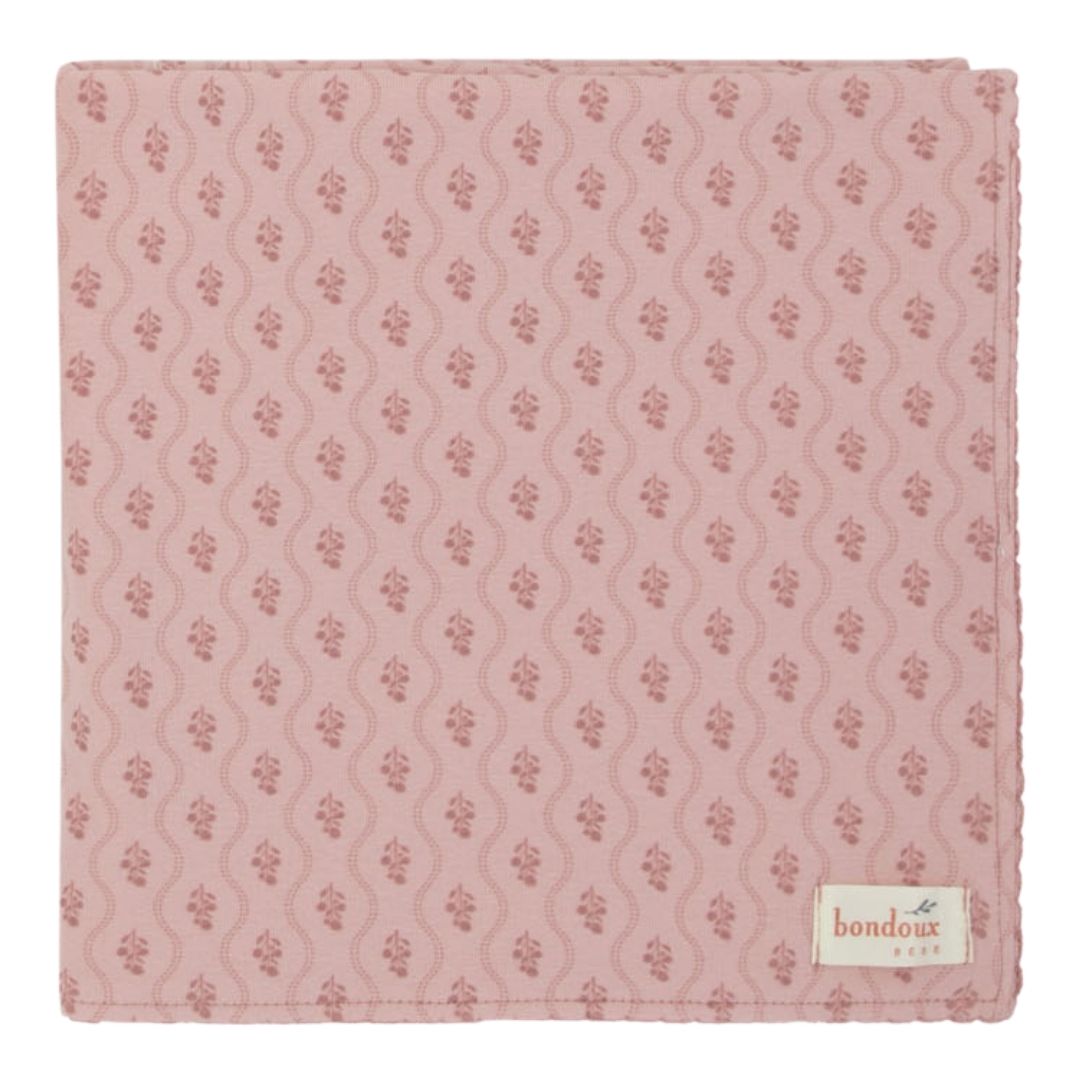 Pink scalloped Print Girls Pink Blanket Filled