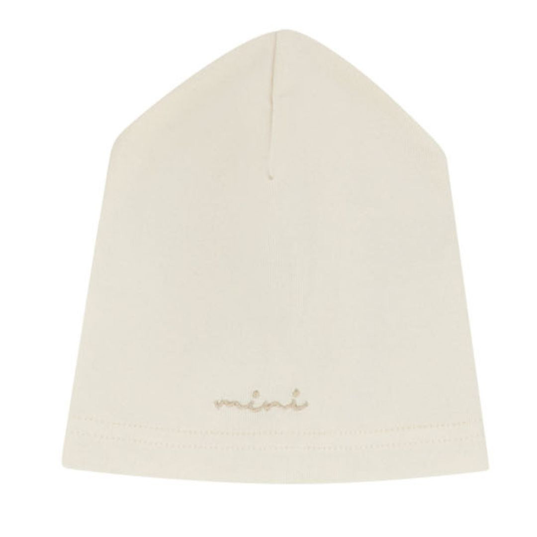 Boys Cream Mini Embroidered Hat