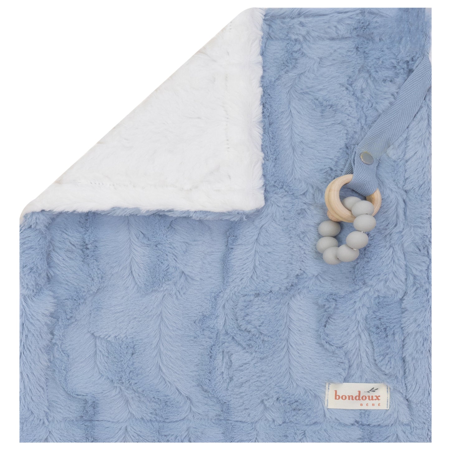 Fuzzy Security Blanket -Blue & White