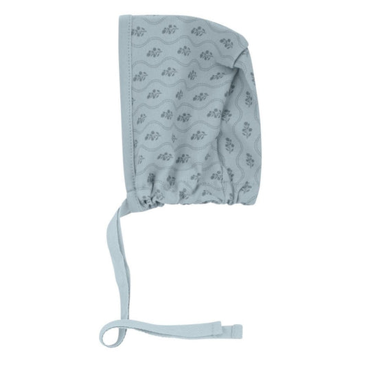 Blue Scalloped Print Boys Blue Bonnet