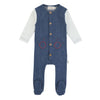 Denim Overalls Footie