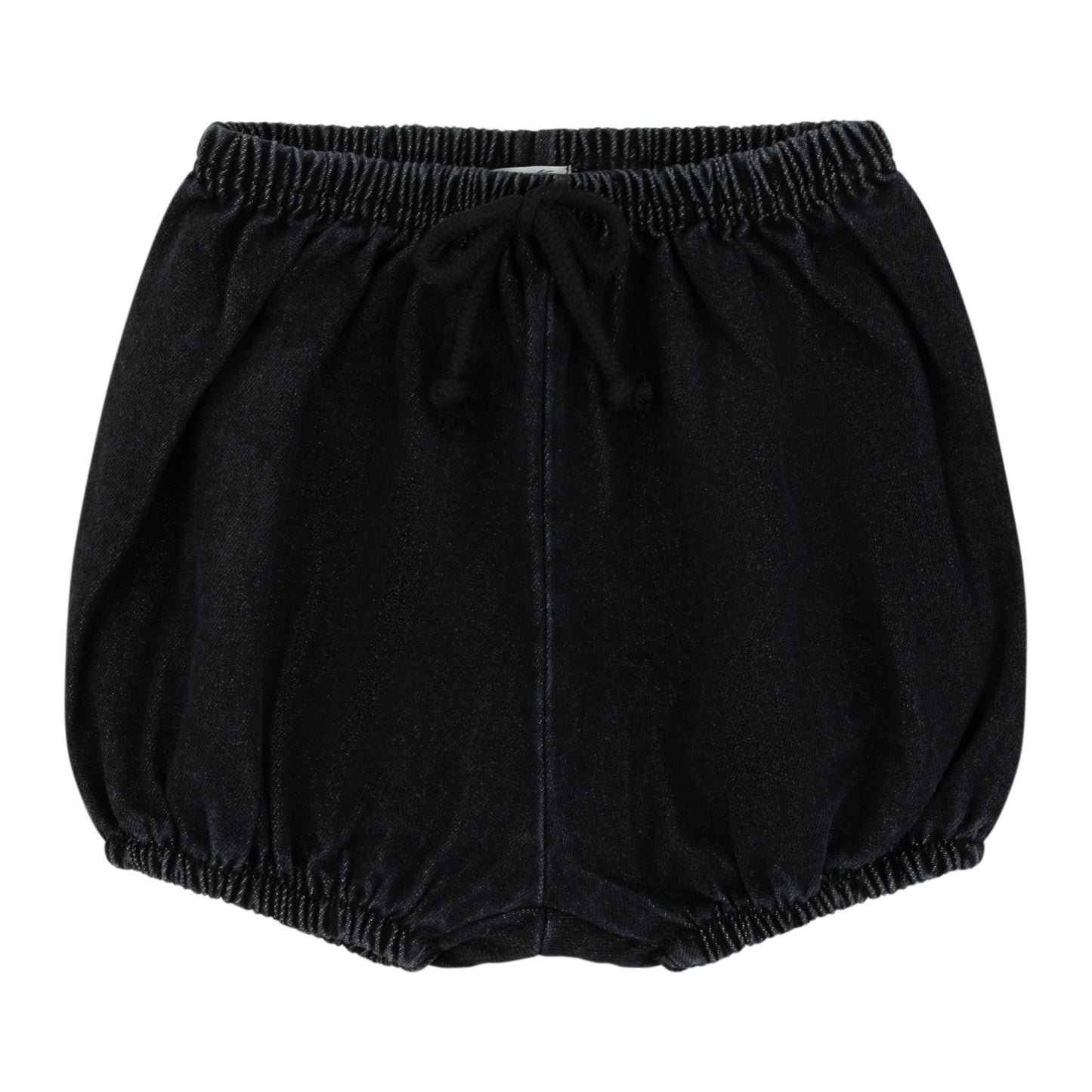 Basic Denim Black Bubble Shorts