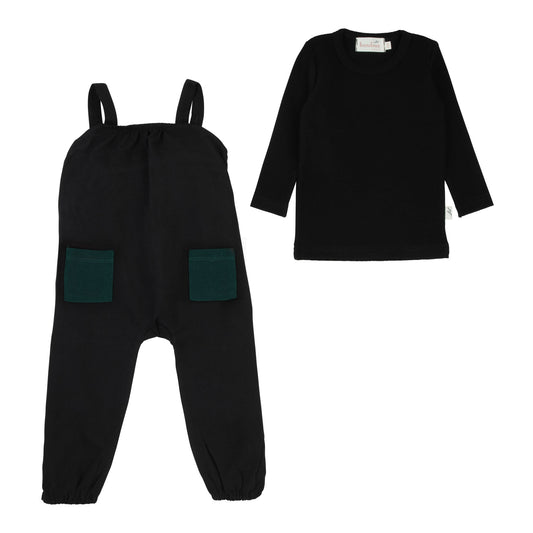 Black-N-Colored Romper-Green