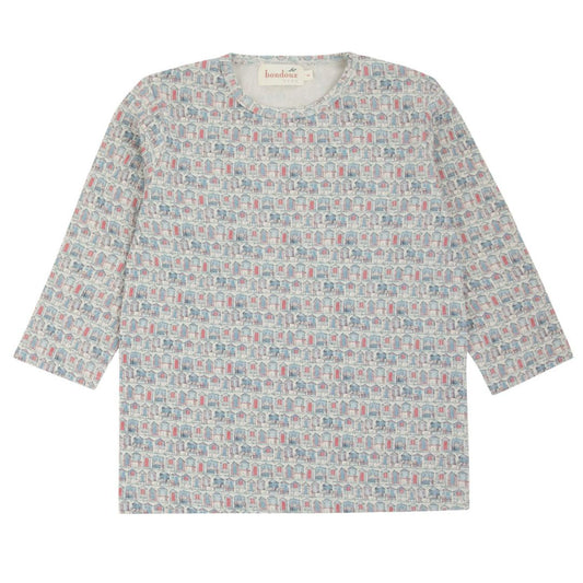 House Print Long Sleeve Top