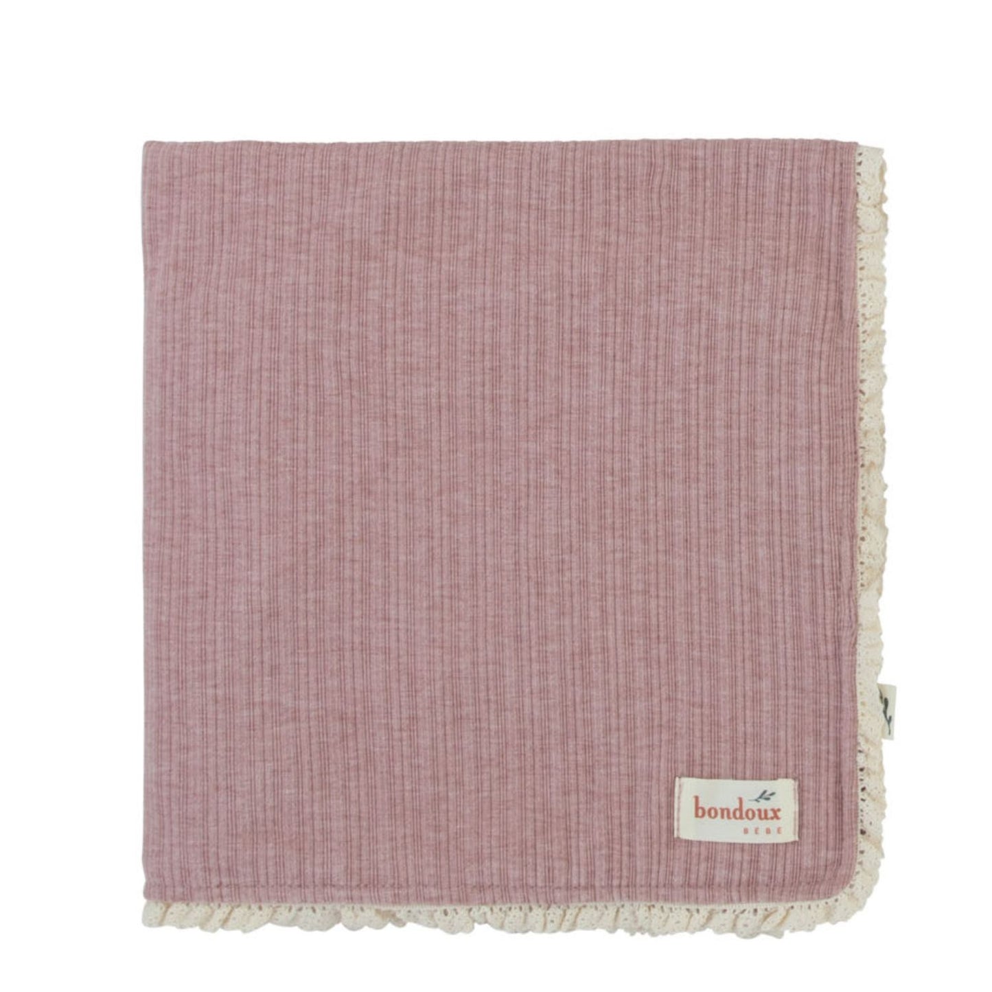 Lace Knit Blanket-Pink