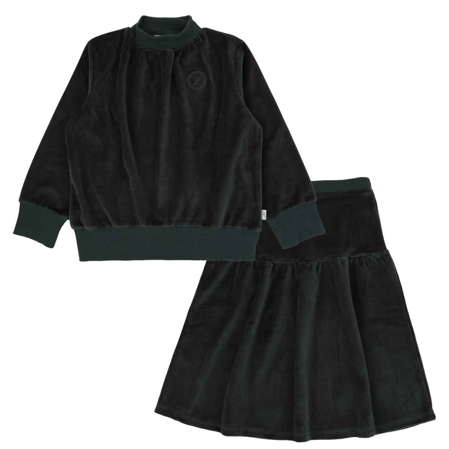 Logo Velour Pre-Teen Set-Green