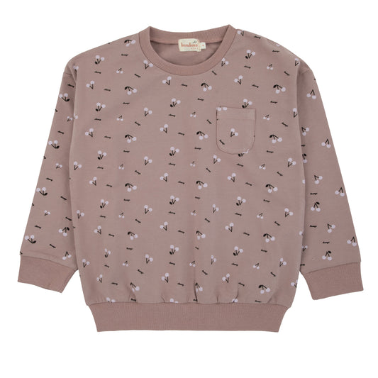 Purple Cherry Print Top