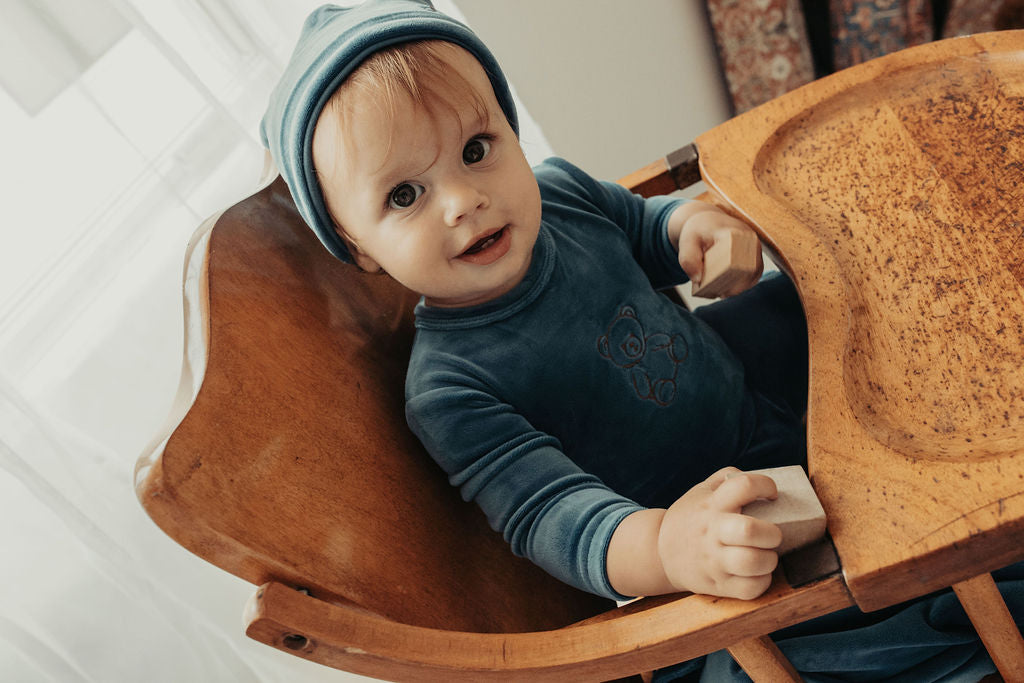 Teddy Velour Hat-Blue