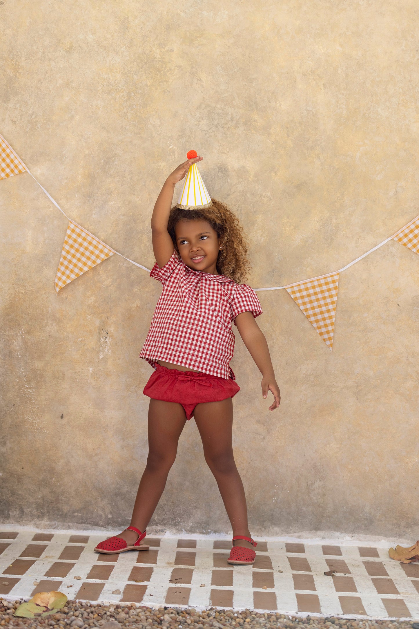 Gingham Girl Red 2 Pcs Set