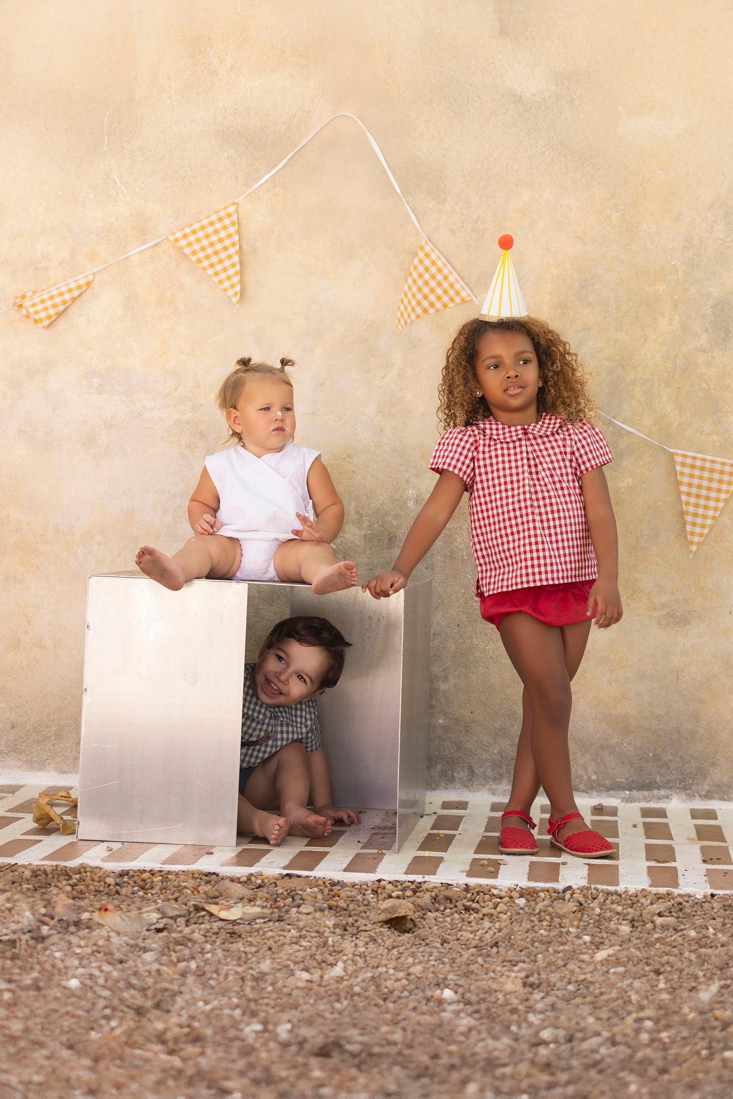 Gingham Girl Red 2 Pcs Set