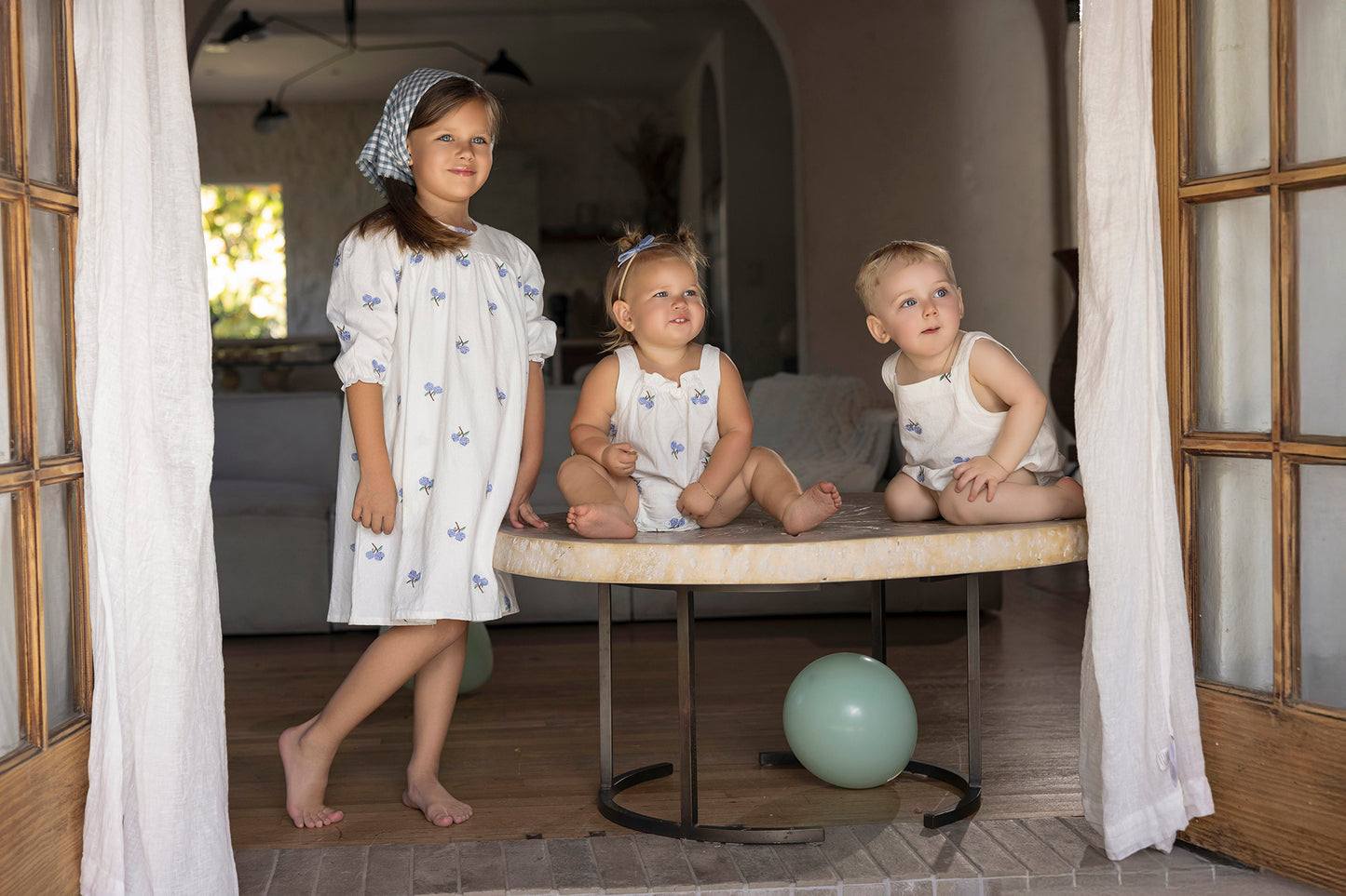 Embroidered White Dress