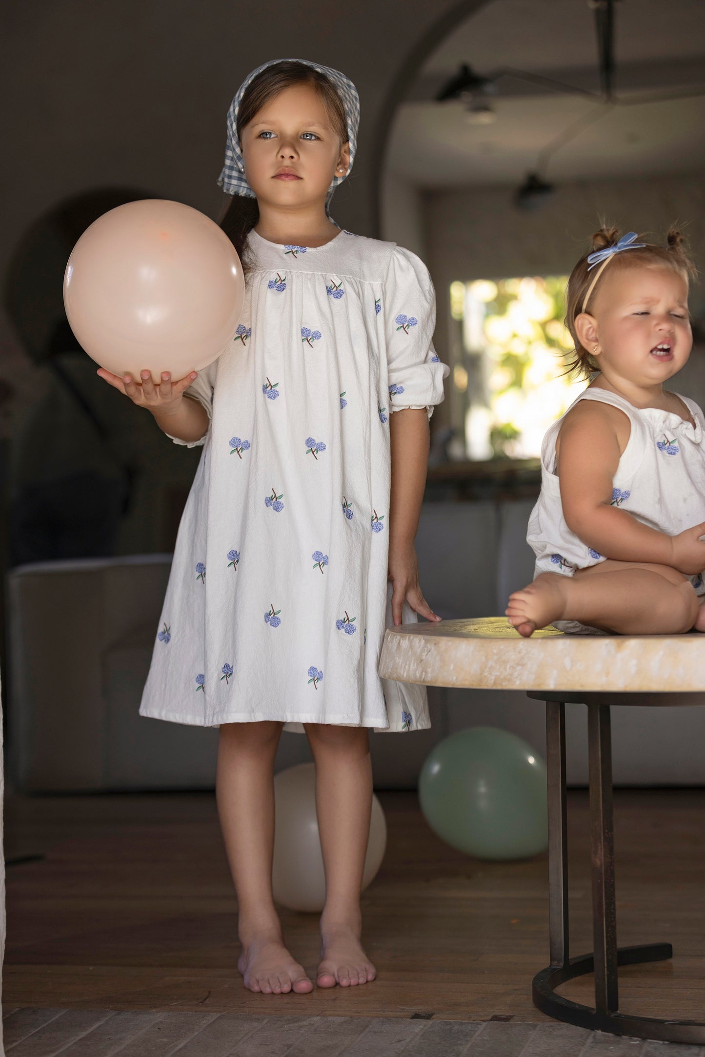 Embroidered White Dress
