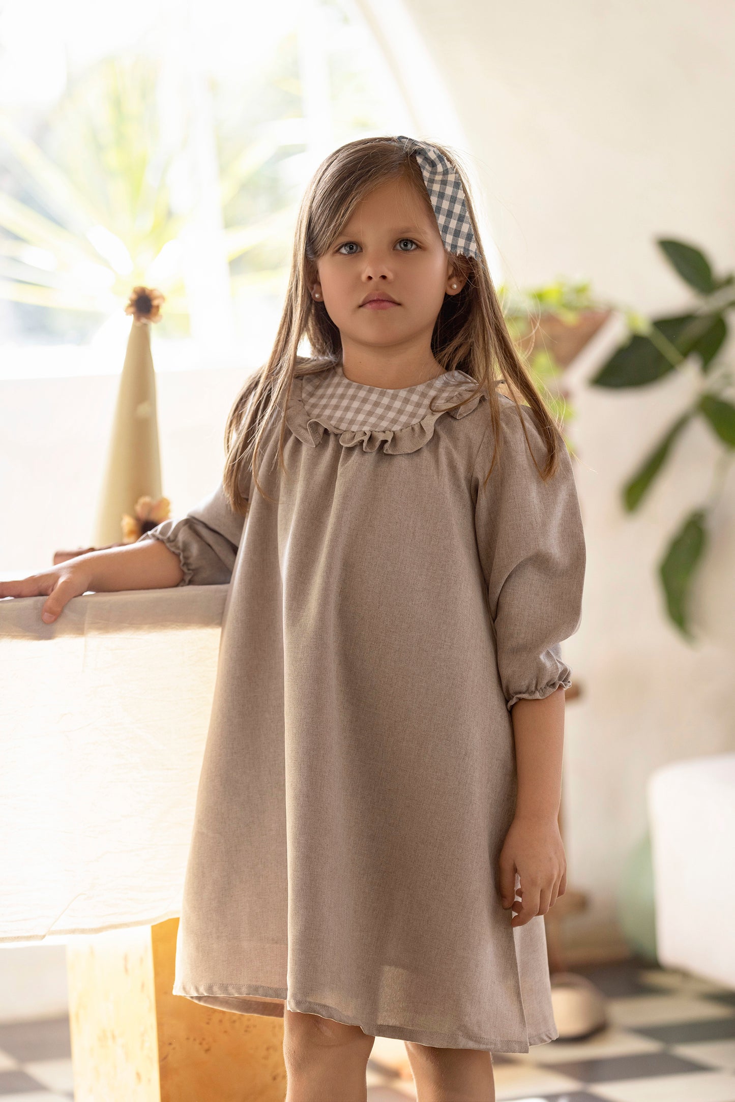 Gingham Teal Blue Dress