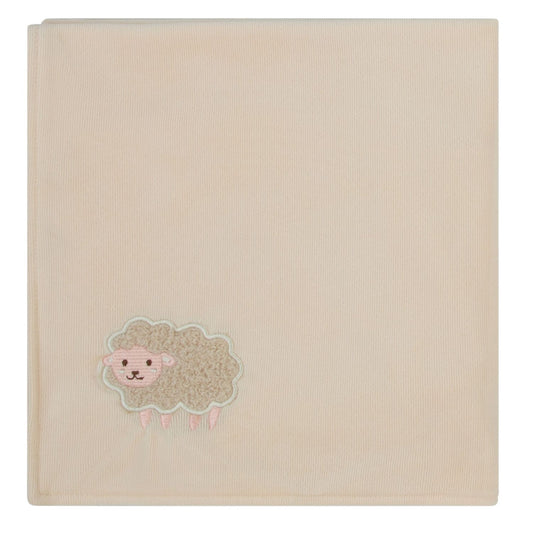 Sheep Velour Blanket-Off White