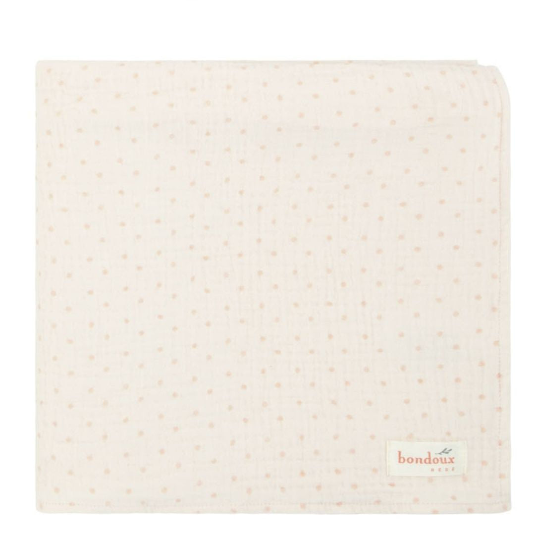 White/ pink Printed Girls Blanket Filled