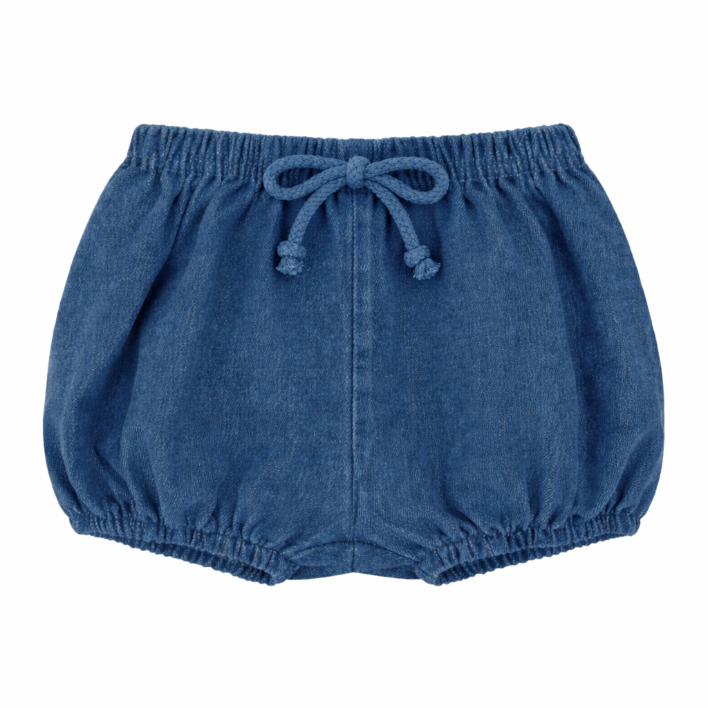 Basic Denim Blue Bubble Shorts