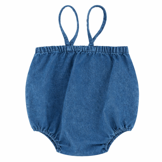 Basic Suspender Bloomers Denim Blue