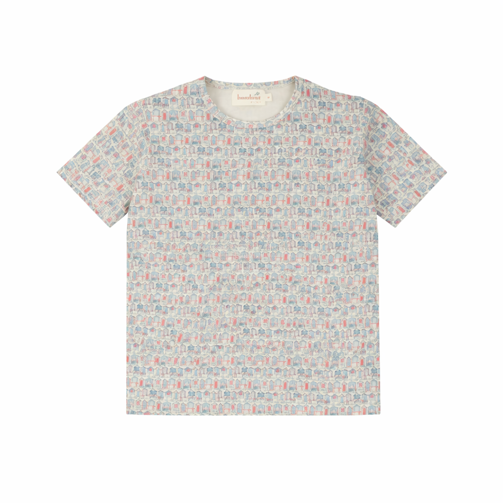 House Print Short Sleeve Top