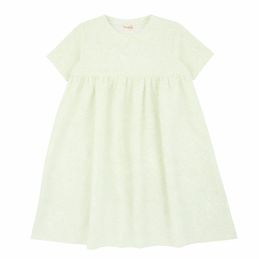 Lime Green Fruit Print short sleeve Dress