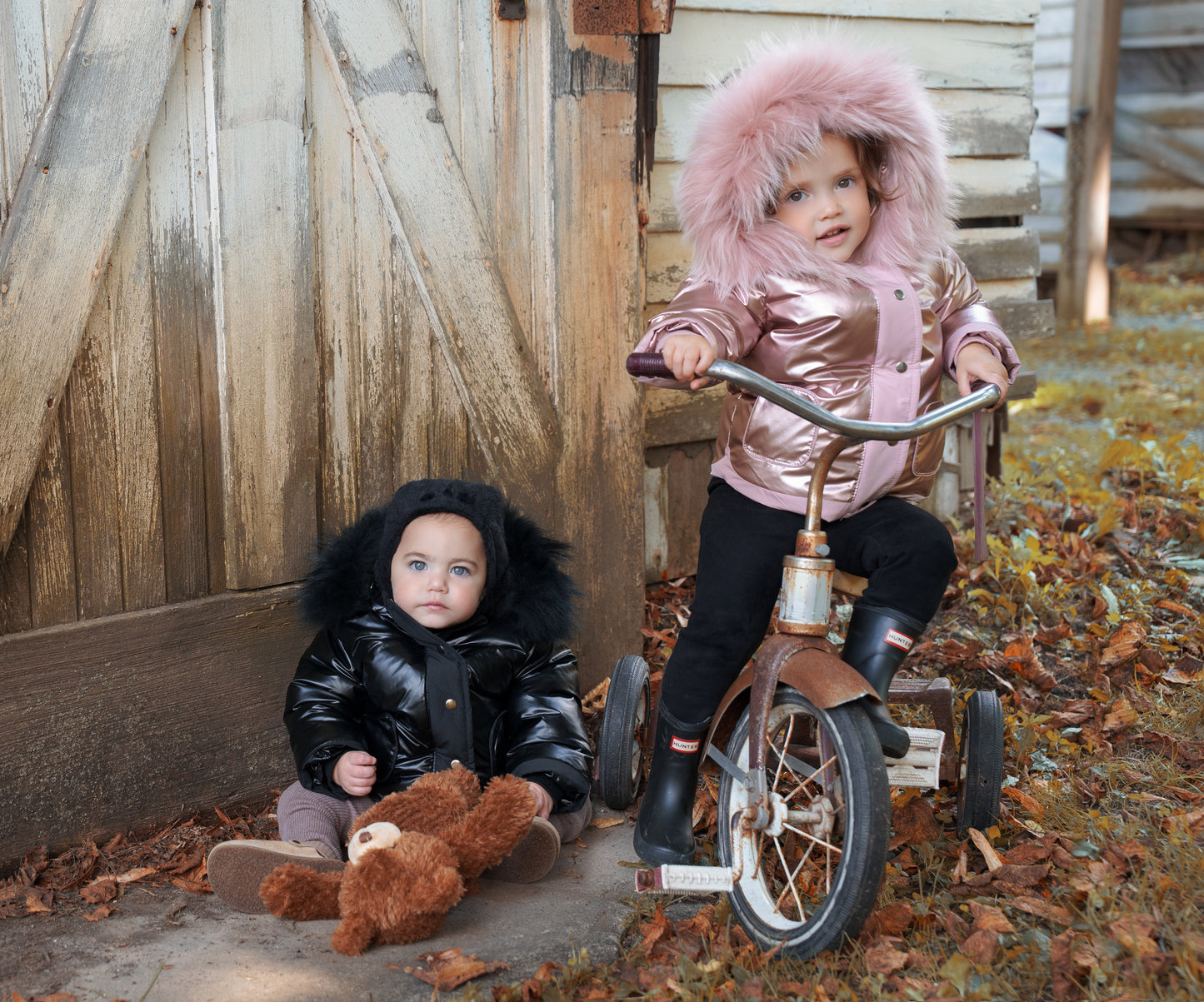 Shiny/Matte Snowsuit-Pink