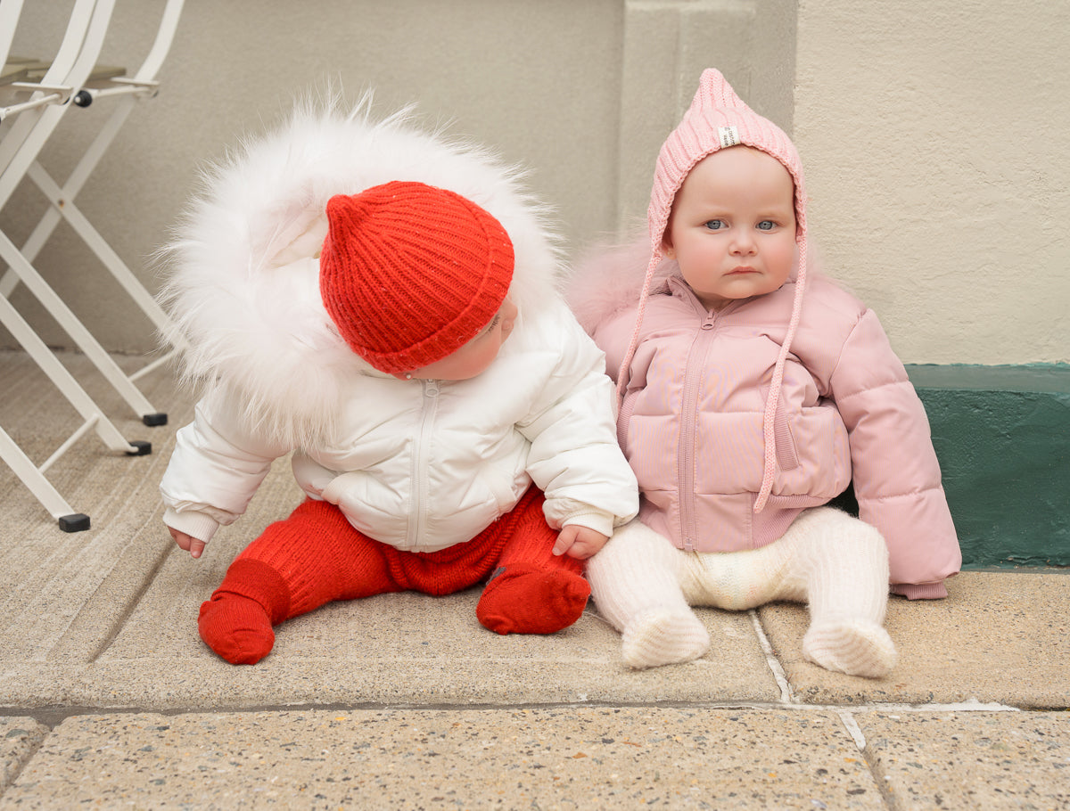 Textured 'B' Snowsuit-Pink