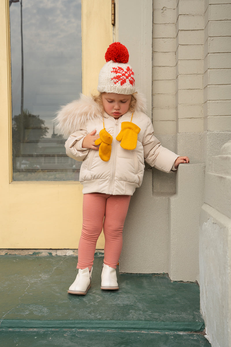 Textured 'B' Snowsuit-Oat
