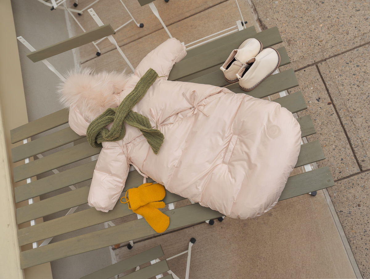 Bow Wrap Snowsuit-Champagne