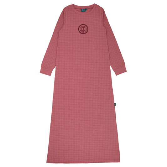Checked Logo Pink Maxi