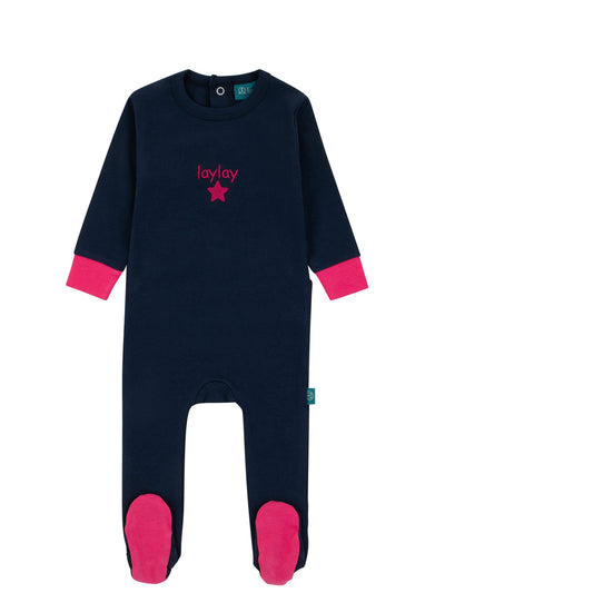 Midnight Pop Navy/ Pink Footie